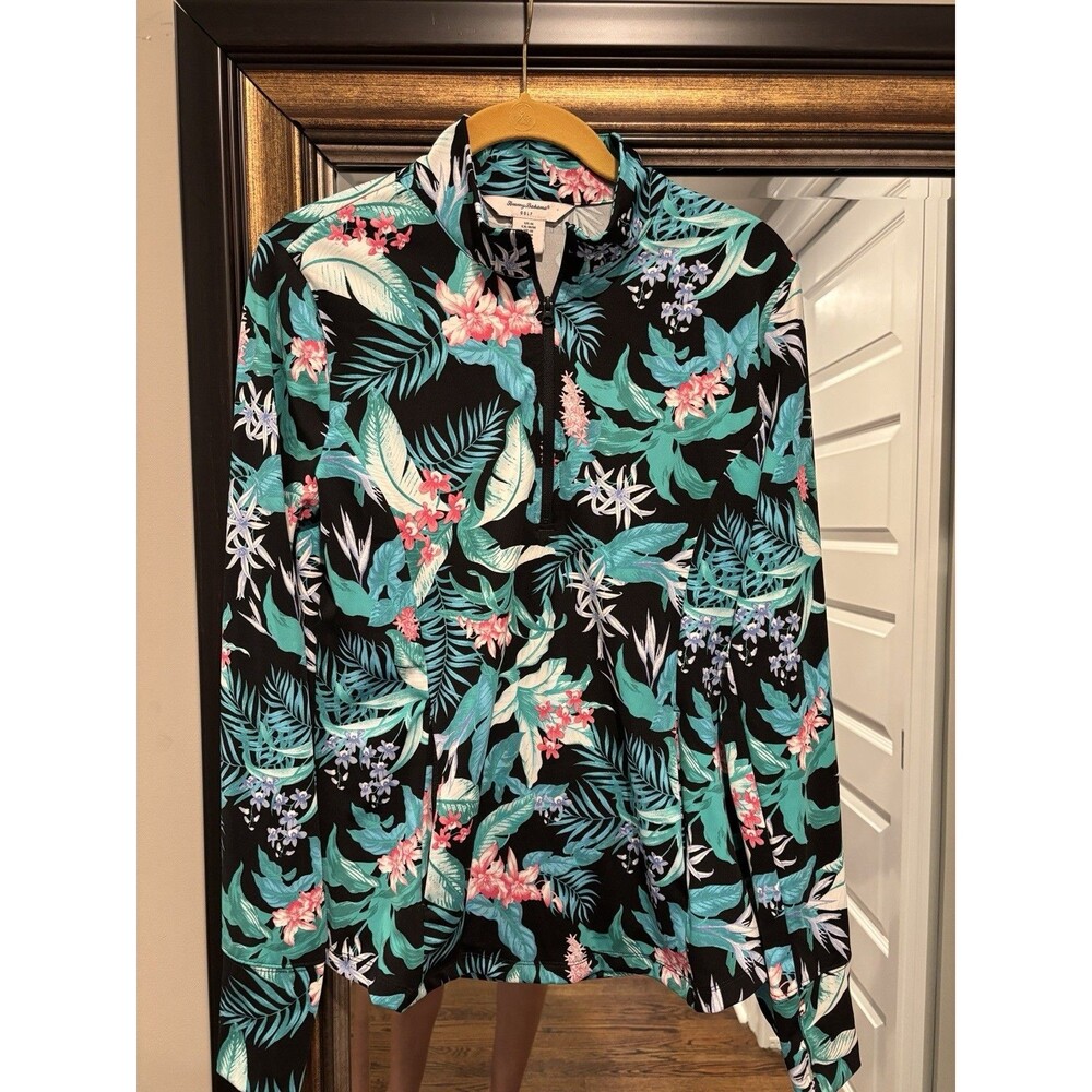 Tommy Bahama Golf Women’s Tropical Floral Quarter Zip Pullover Size Medium